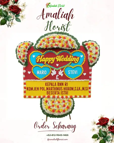 Papan Bunga Pernikahan Bakbakan